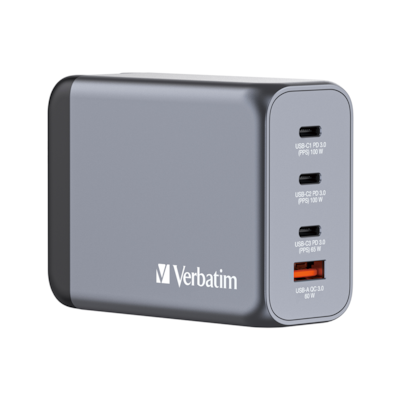 VERBATIM GNC-200 GaN Netzladegerät 4 Port 200W USB A/C