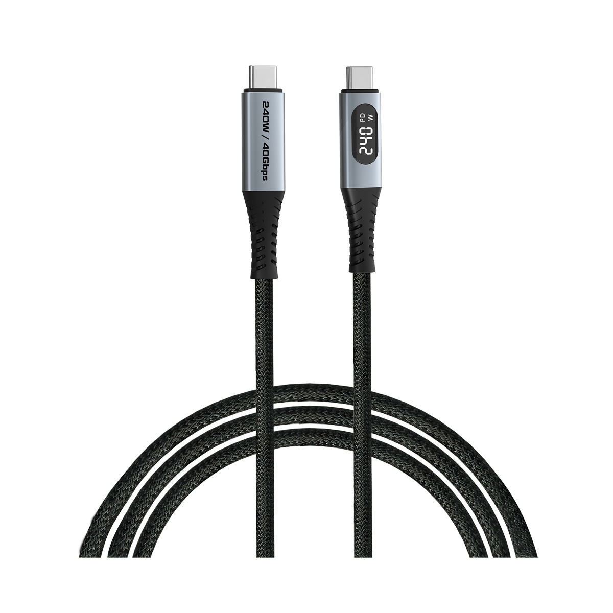 VERBATIM Sync & Charge Kabel USB-C zu USB-C 240W, 40 Gbps Display, 120 cm