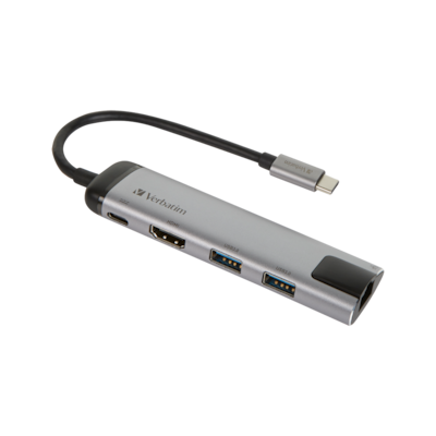 VERBATIM USB-C™ MULTIPORT HUB USB 3.1 GEN 1 / USB 3.0 x 2 / HDMI / RJ45