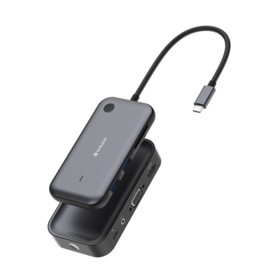 VERBATIM Share My Screen USB-C kabelloser Display Adapter 1080P mit Hub WDA-01