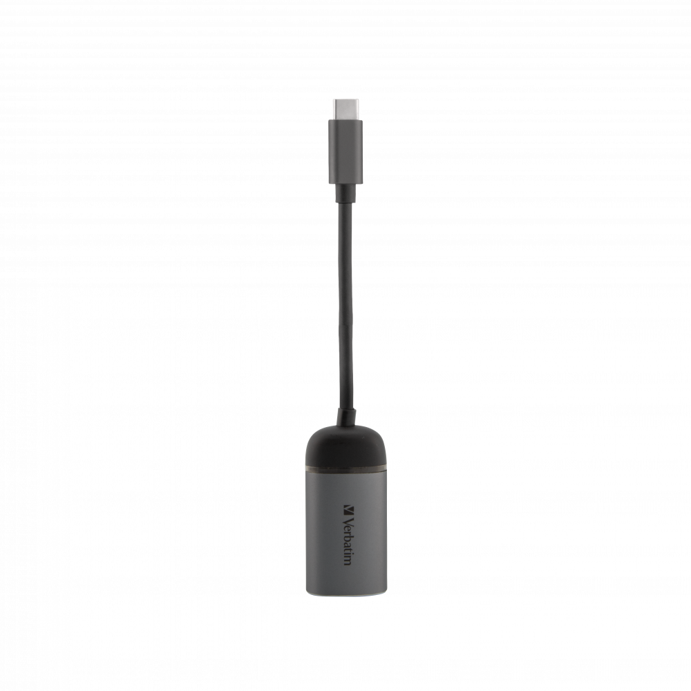 VERBATIM USB-C™ zu GIGABIT ETHERNET ADAPTER 10cm Kabel Netzwerk-Adapter Produkt Bild 3