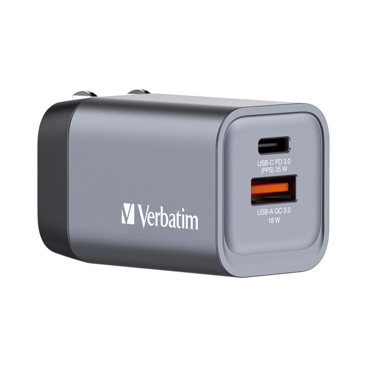 VERBATIM GNC-35 GaN Netzladegerät 2 Port 35W USB A/C