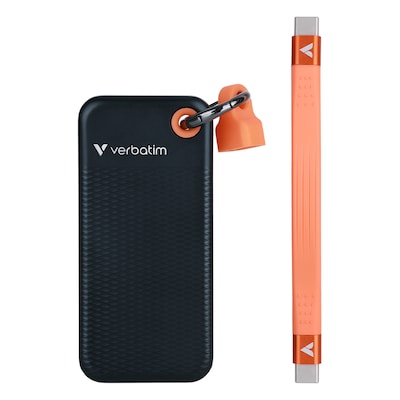 Thumbnail - Verbatim Pocket SSD 1TB Schwarz/Orange Externe Solid-State-Drive, USB 3.2 Gen 2x1