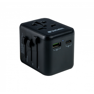 VERBATIM Universal Reiseadapter UTA-02 PD20W - QC / 1xUSB / 1xType-C