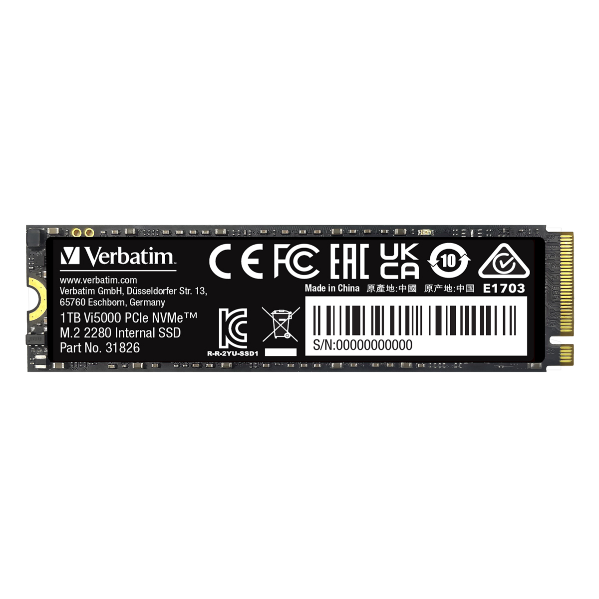 Verbatim Vi5000 SSD 1TB M.2 2280 PCIe Gen4 Internes Solid-State-Module