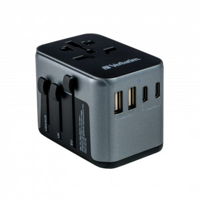 VERBATIM Universal Reiseadapter UTA-03 PD30W -QC / 2xUSB / 2xType-C
