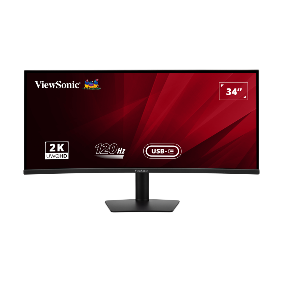 ViewSonic VA3420C-2 Curved Office Monitor 87 cm (34 Zoll) Ultra Wide QHD, 21:9, 3,5ms, VA, 120Hz, HDR10, USB-C