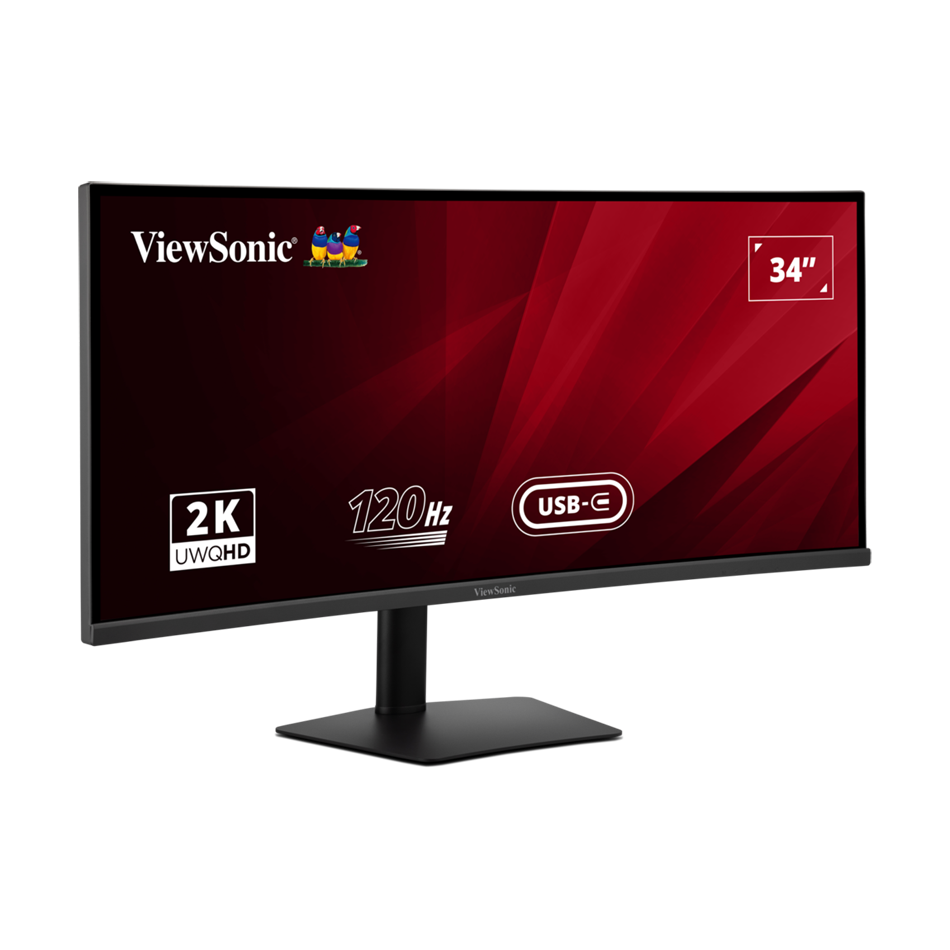 ViewSonic VA3420C-2 Curved Office Monitor 87 cm (34 Zoll) Ultra Wide QHD, 21:9, 3,5ms, VA, 120Hz, HDR10, USB-C, KVM Displays Produkt Bild 2