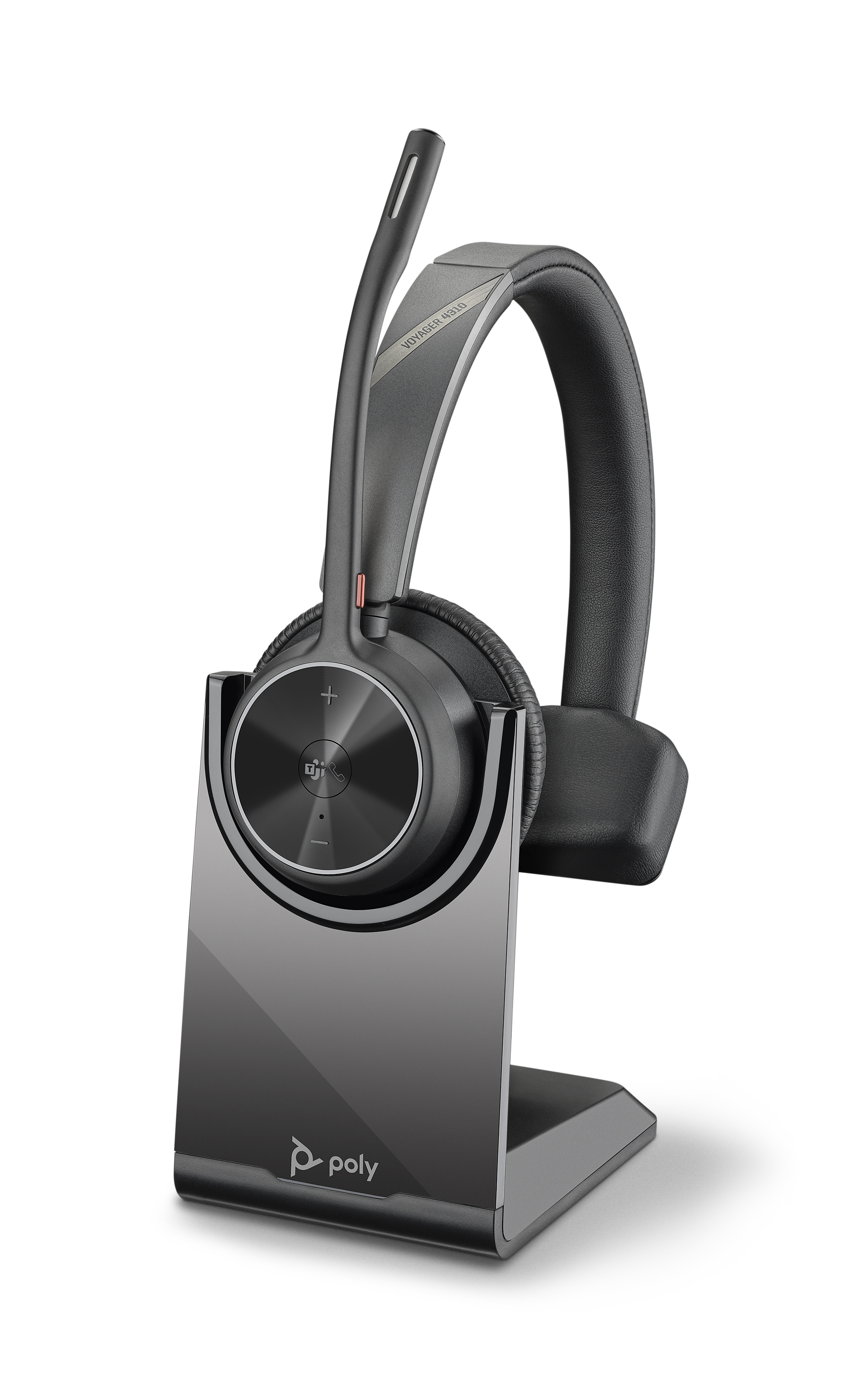Poly Plantronics Voyager 4310 UC Bluetooth Headset, Nano Dongle mit USB-A Anschluss, Ladestation, MS zertifiziert, Monau...