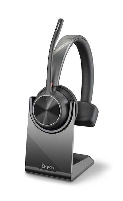 Poly Plantronics Voyager 4310 UC Bluetooth Headset, Nano Dongle USB-A Anschluss, Ladestation, Monaural