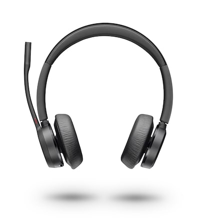 Poly Plantronics Voyager 4320 UC Bluetooth Headset, Binaural, Nano Dongle mit USB-A, Ladestation, MS zertifiziert