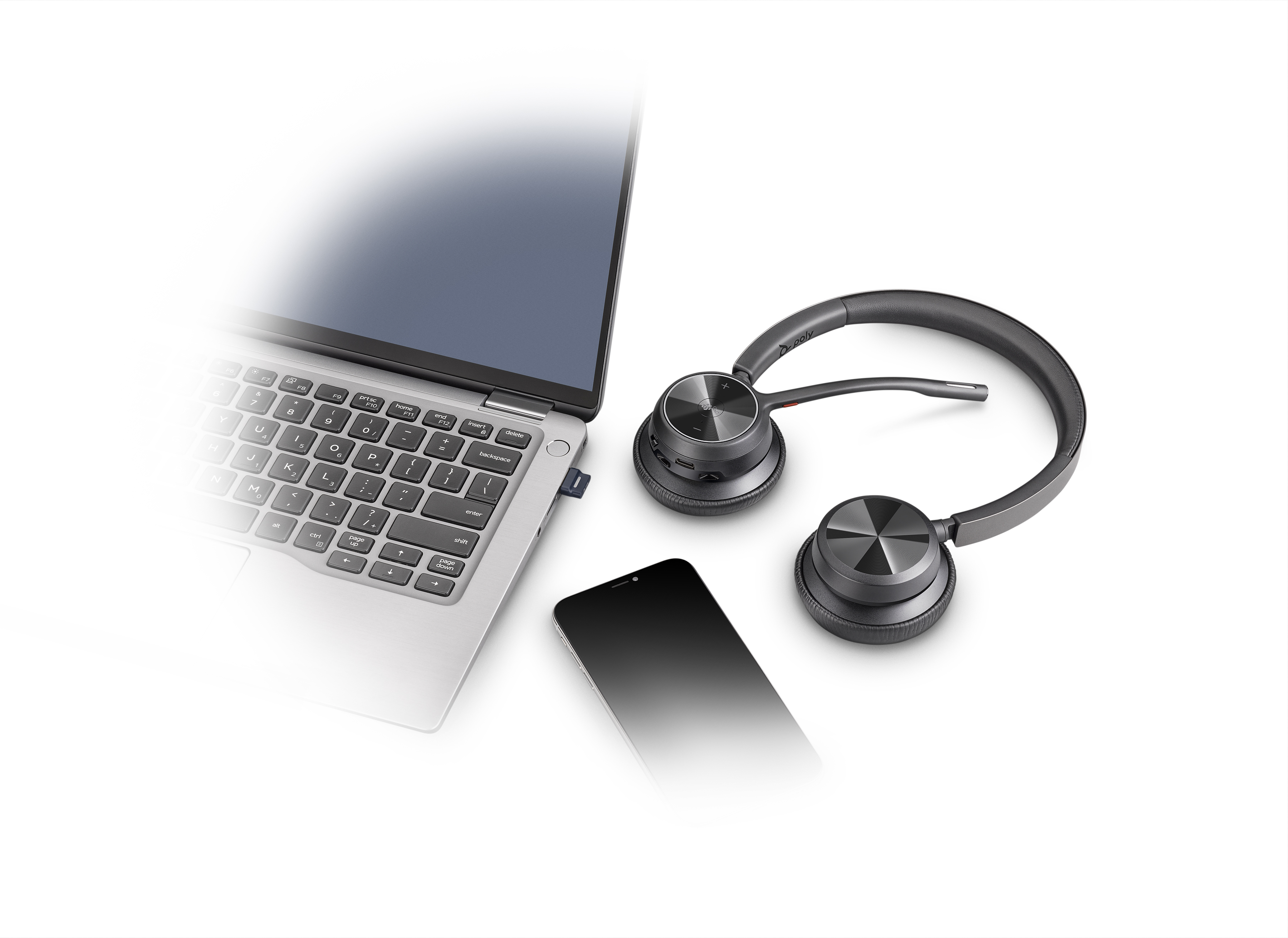 Poly Plantronics Voyager 4320 UC Bluetooth Headset, Binaural, Nano Dongle mit USB-A Anschluss Headset Produkt Bild 5