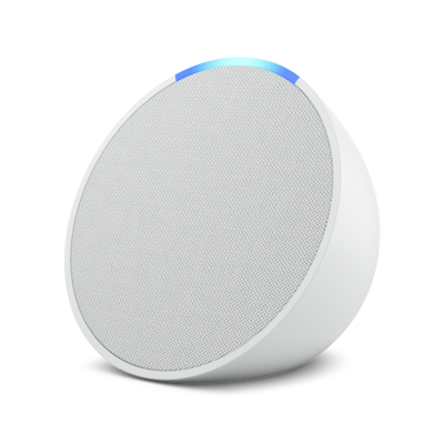 Amazon Echo Pop, weiß Kompakter und smarter Bluetooth-Lautsprecher mit vollwertigem Klang und Alexa