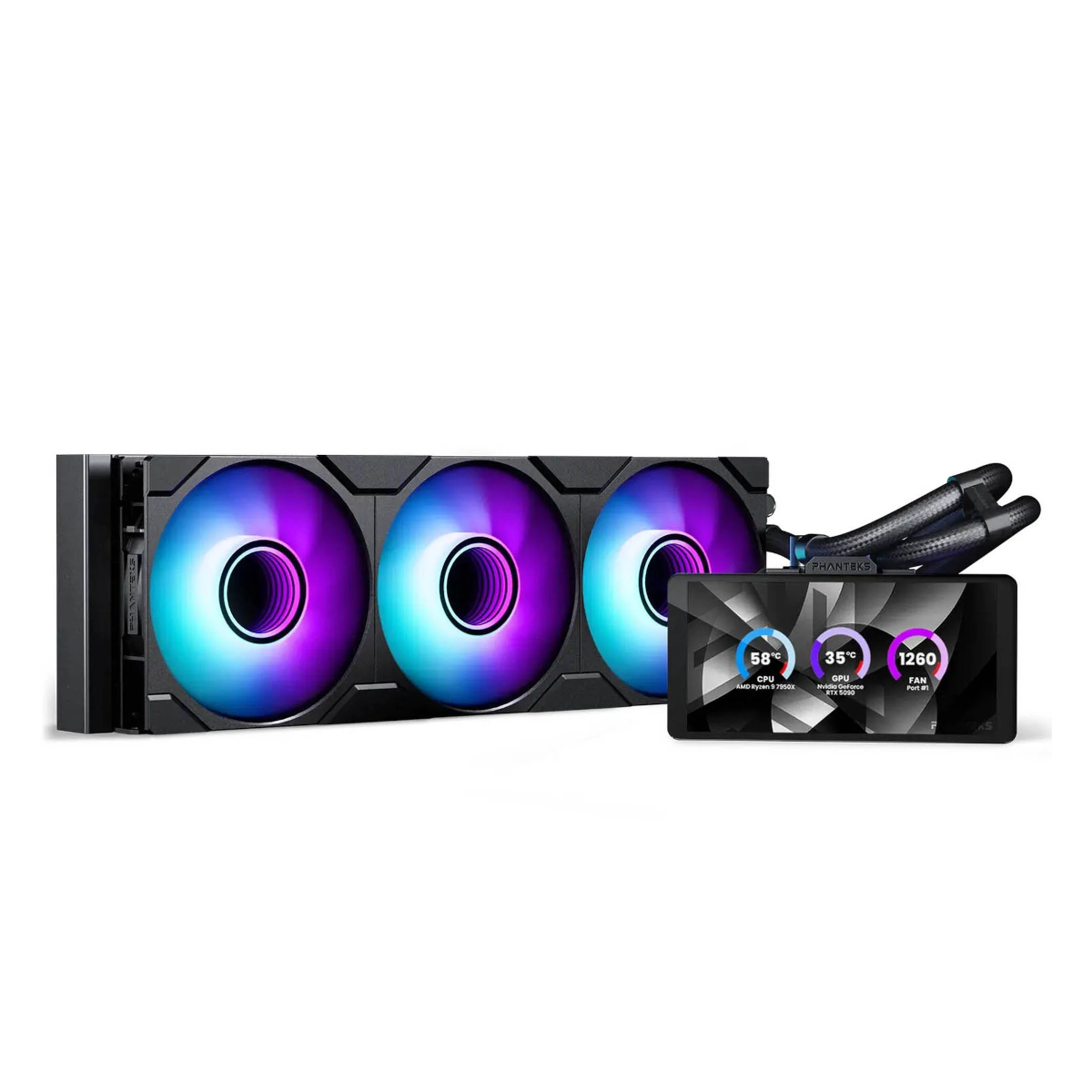PHANTEKS Glacier One 360M25 LCD schwarz | AiO-Wasserkühlung