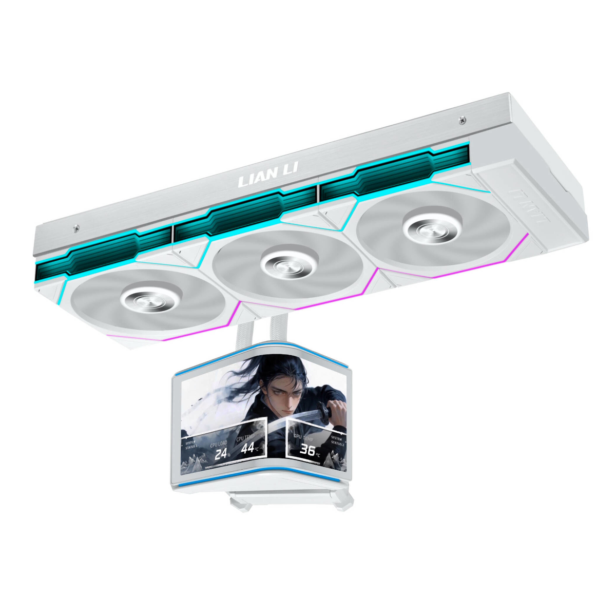 Lian Li HydroShift II OLED Curved 360TL weiß | AiO-Wasserkühlung