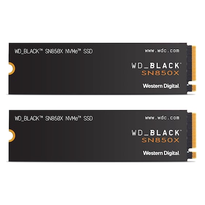 2er Pack WD_BLACK SN850X SSD 4TB M.2 2280 PCIe Gen4 NVMe Internes Solid-State-Module
