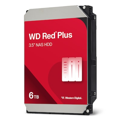 Western Digital WD Red Plus 6TB 3.5 Zoll SATA Interne NAS Festplatte (CMR)