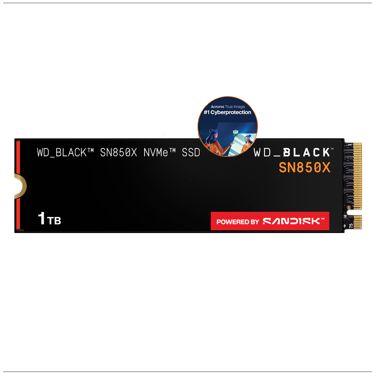 WD_BLACK SN850X SSD 1TB inkl. Acronis True Image Advanced 1Y Bundle mit internem Solid-State-Module und Antivirus-Softwa...