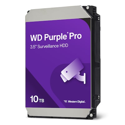Western Digital WD Purple Pro 10TB 3.5 Zoll SATA Interne Surveillance Festplatte (CMR)