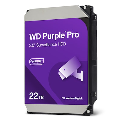 Western Digital WD Purple Pro 22TB 3.5 Zoll SATA Interne Surveillance Festplatte (CMR)
