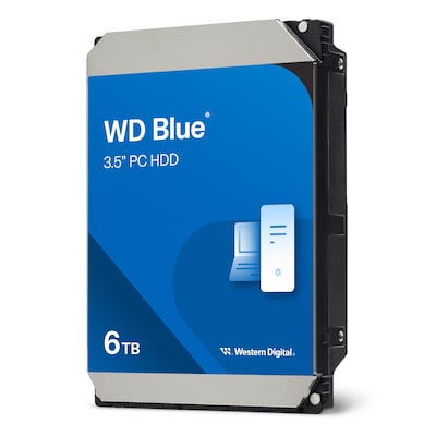 Western Digital WD Blue Desktop 6TB 3.5 Zoll SATA Interne PC Festplatte (CMR)