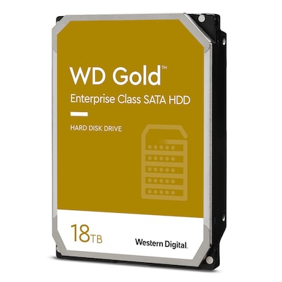 Western Digital WD Gold 18TB 3.5 Zoll SATA 6Gb/s - interne Enterprise Festplatte