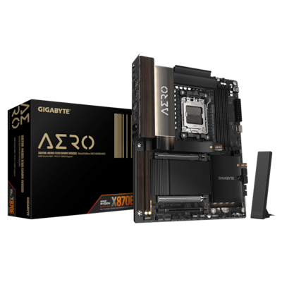 GIGABYTE X870E Aero X3D Dark Wood Mainboard Sockel AM5