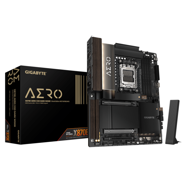 Gigabyte X870E AERO X3D DARK WOOD motherboard
