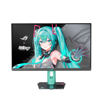 ASUS ROG Strix XG27ACMEG-G Hatsune Miku Edition Gaming Monitor 27" (68,6cm) WQHD IPS, 260Hz, HDMI, DisplayPort, 0,3ms (GTG), FreeSync, G-Sync, HDR400