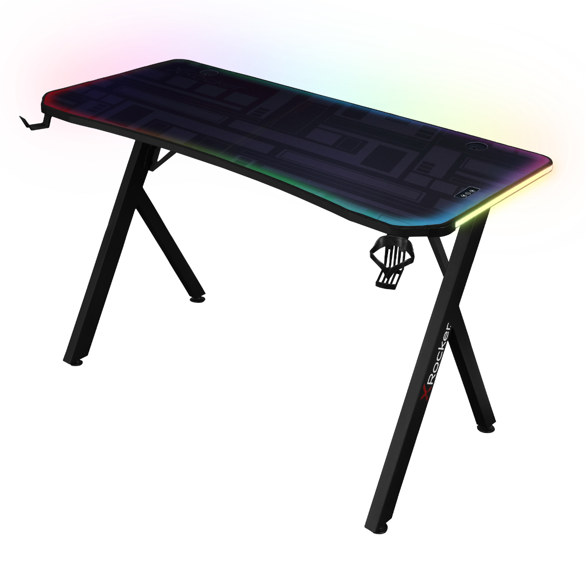 Xrocker X Rocker Lumio RGB Gaming Schreibtisch mit RGB-Beleuchtung & Mousepad