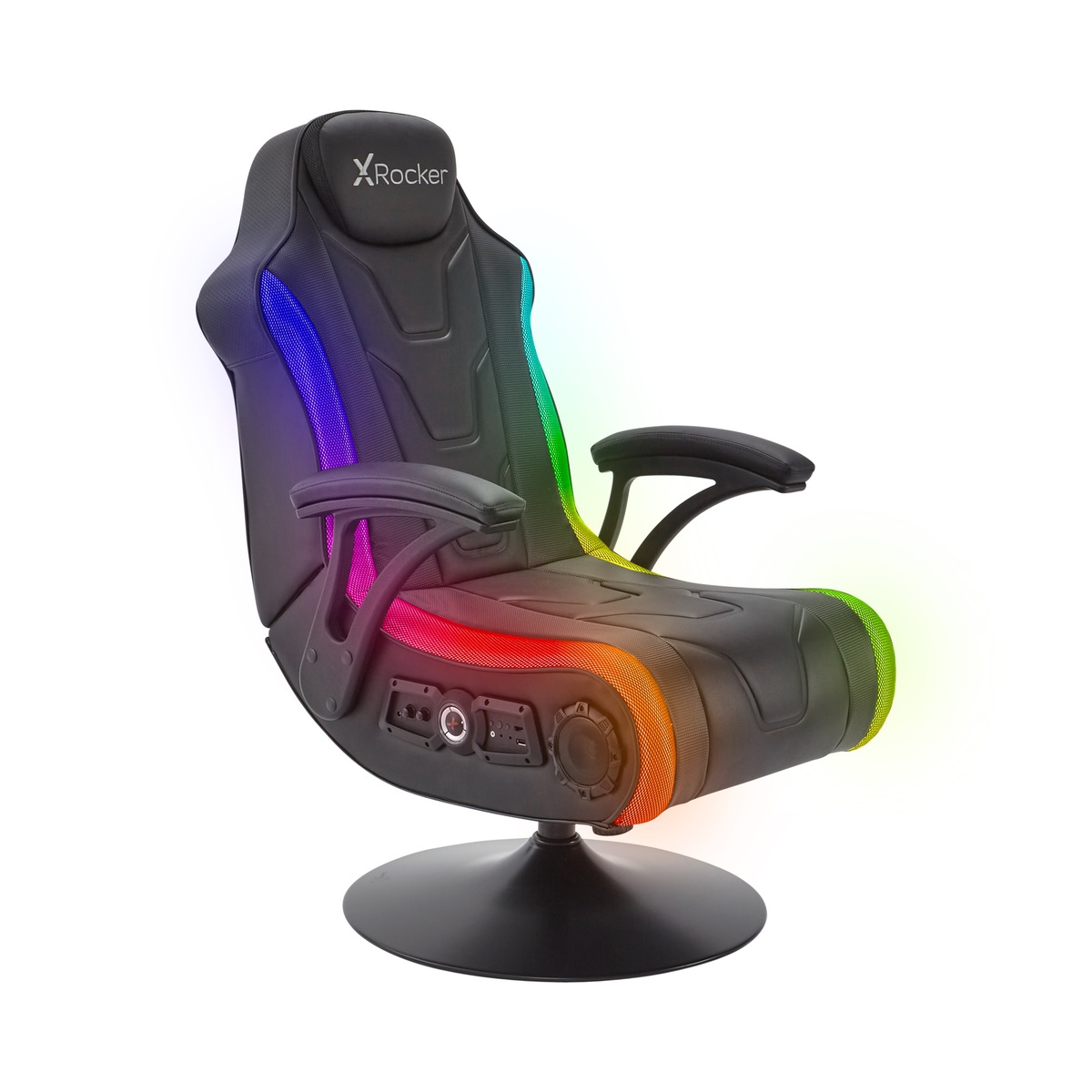 Xrocker X Rocker Monsoon 4.1 RGB Gaming & Entertainment Sessel mit Subwoofer & Vibration & RGB-Beleuchtung