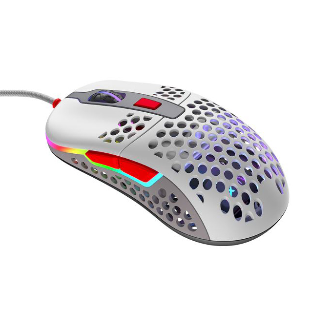 XTRFY M42 Gaming Maus - Optisch, Kabelgebunden, USB, Weiß RGB-Beleuchtung
