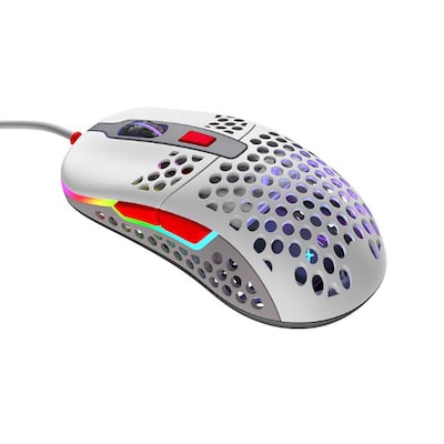 XTRFY M42 Gaming Maus - Optisch, Kabelgebunden, USB, Weiß RGB-Beleuchtung