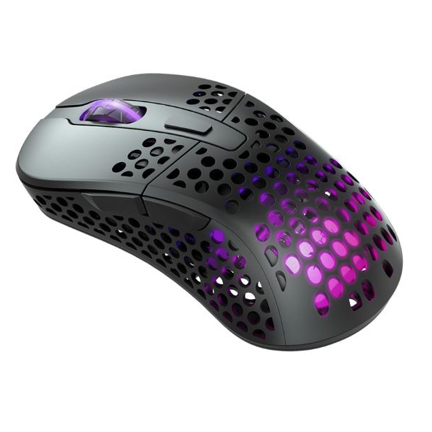 Cherry XTRFY M4 RGB Gaming Maus - Ergonomisch, Optisch, Schwarz Kabellos, 2.4 GHz, Kabelloser Empfänger (USB)
