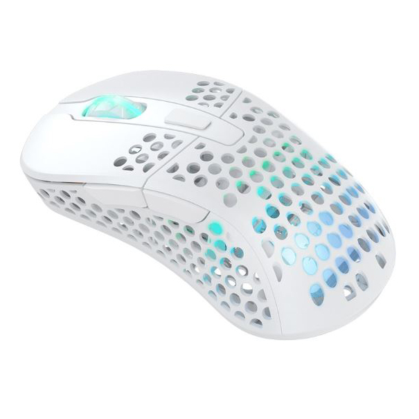 XTRFY M4 RGB Gaming Maus - Optisch, Kabellos, 2.4 GHz, Weiß kabelloser Empfänger (USB)