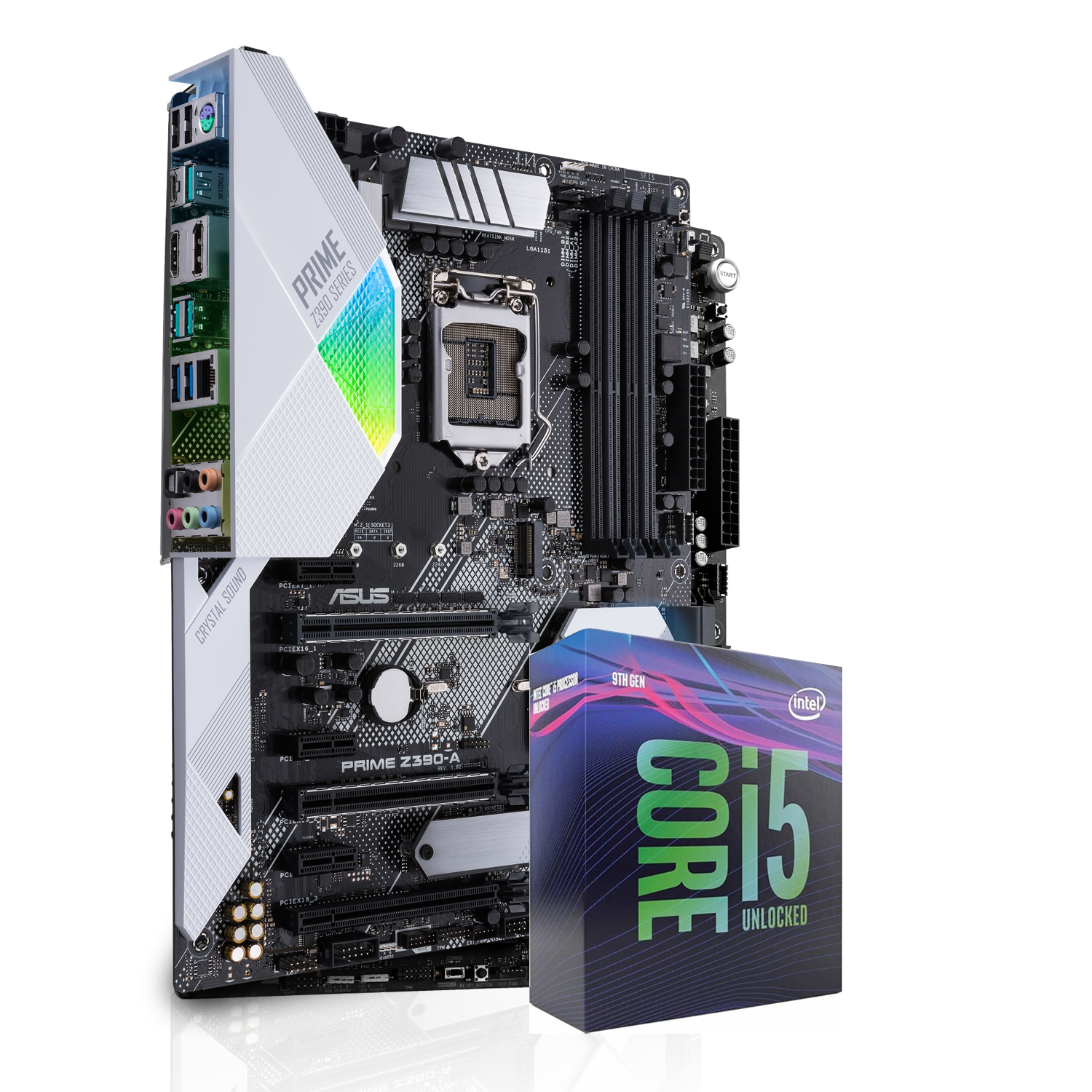 ASUS Prime Z390-A Mainboard + Intel i5-9600K Prozessor