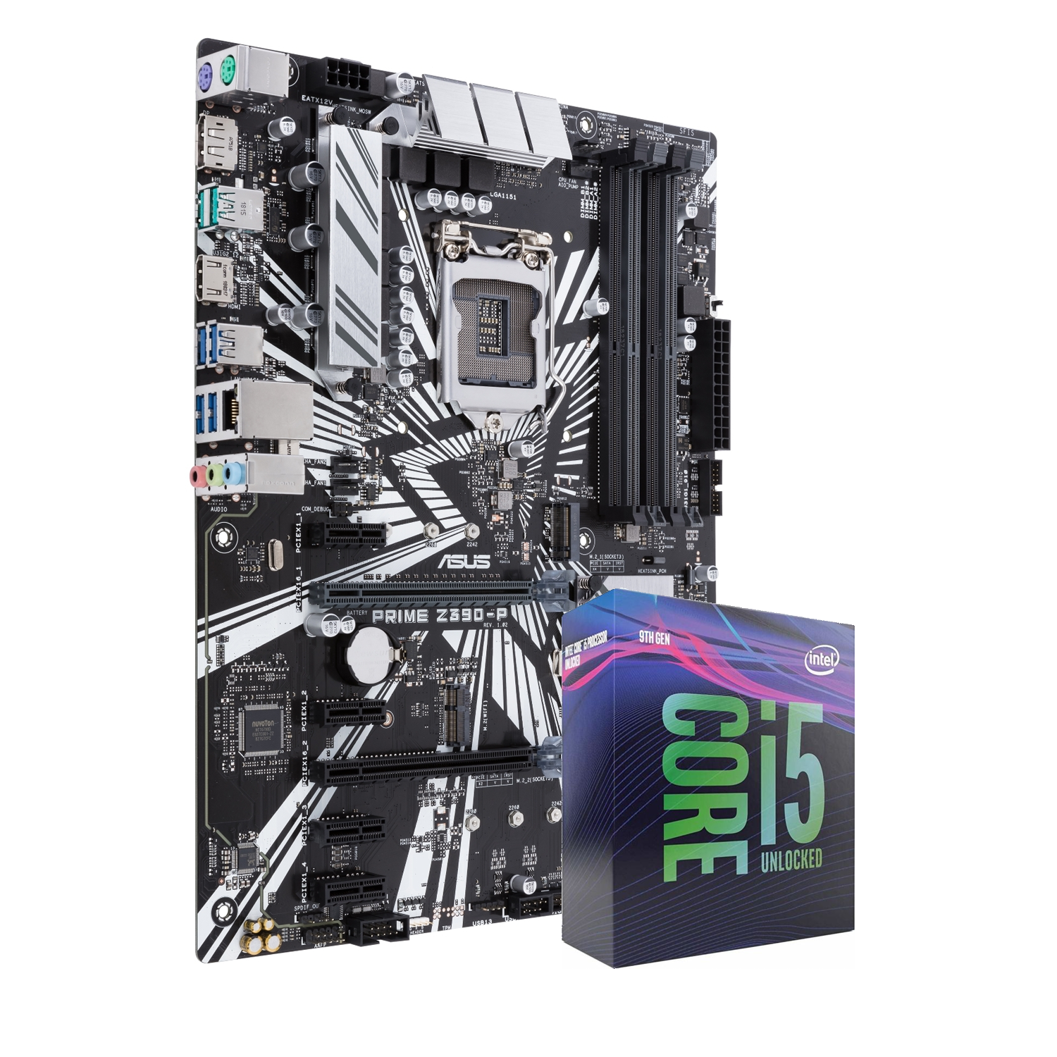 ASUS Prime Z390-P Mainboard + Intel i5-9600K Prozessor