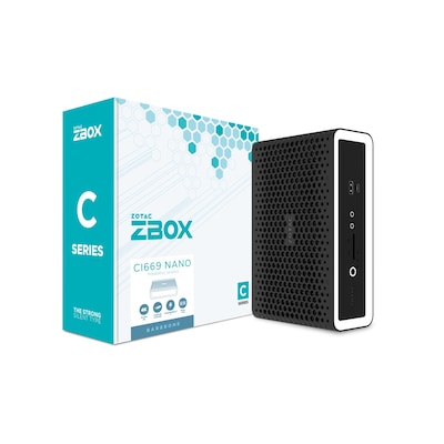 ZOTAC ZBOX CI629 Nano Barebone Intel Core i3-1315U, 2x DDR5 SO-DIMM, 1x M.2, 1x 2,5" Slot, Intel UHD Grafik, 1x Thunderb...