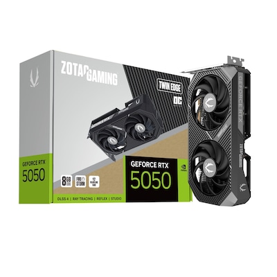 ZOTAC GAMING GeForce RTX 5050 8GB Twin Edge OC Grafikkarte - 8GB GDDR6, DVI, HDMI, DP