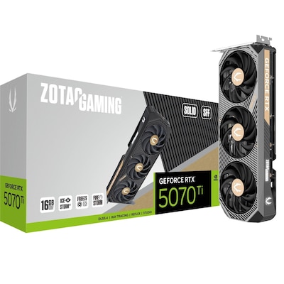 ZOTAC GAMING GeForce RTX 5070 Ti SOLID SFF - 16GB GDDR7, HDMI, 3x DP