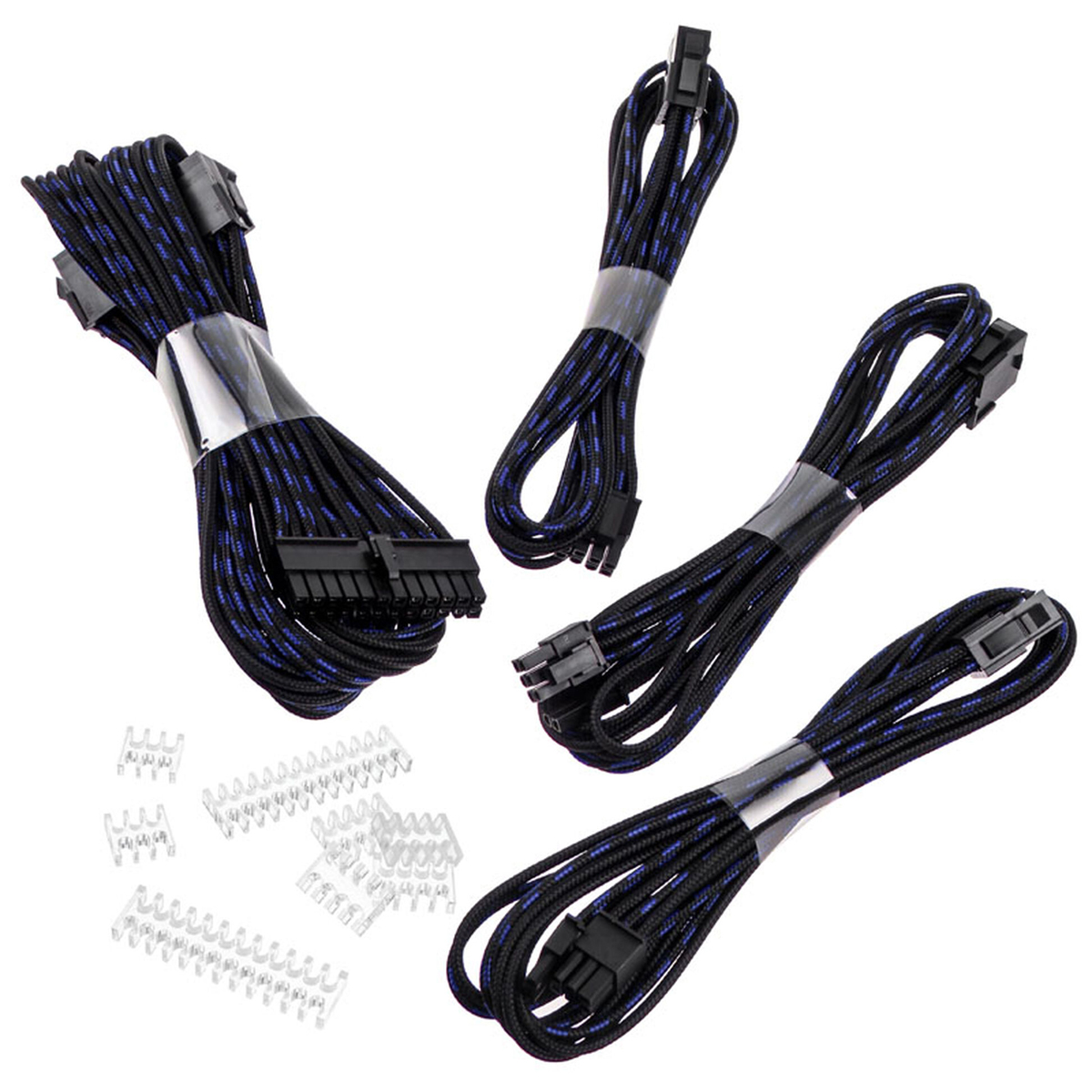 Verlängerungskabel-Set S-Muster Black Blue 4-teilig