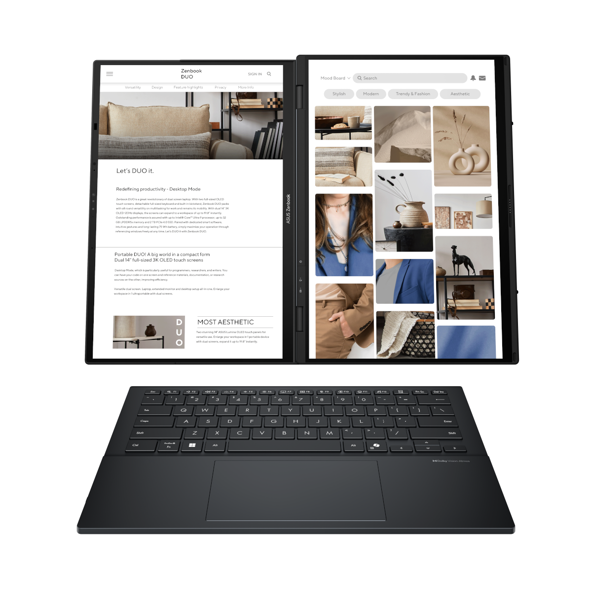 ASUS Zenbook Duo UX8406CA-QL055W B-Ware - 14" WUXGA OLED, Ultra 9-285H, 16GB RAM, 1TB SSD, Windows 11 Notebooks Produkt Bild 3