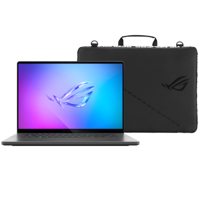 ASUS ROG Zephyrus G16 GU605CX-QR106W + ROG Ranger Sleeve BS1600 - 16" WQXGA OLED 240Hz, Intel Core Ultra 9 285H, 32GB RAM, 2TB SSD, GeForce RTX 5090, - Farbe: Grau