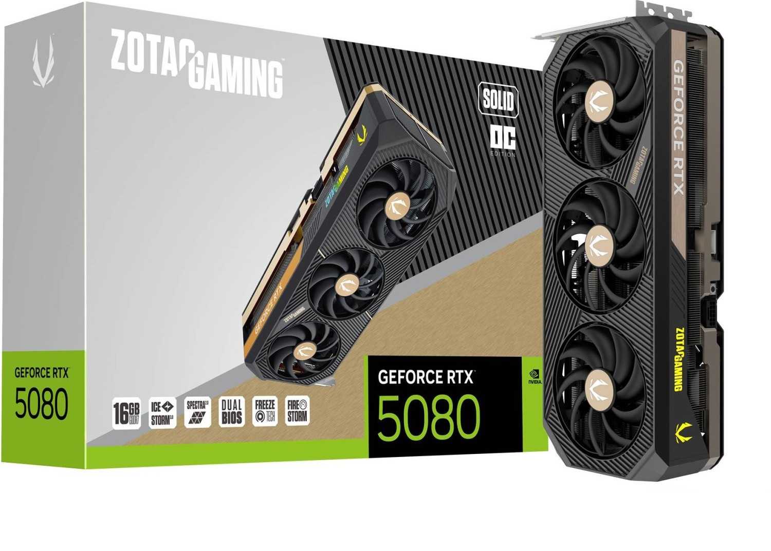 Zotac Gaming GeForce RTX 5080 SOLID OC B-Ware - 16GB GDDR7, HDMI, 3x DP