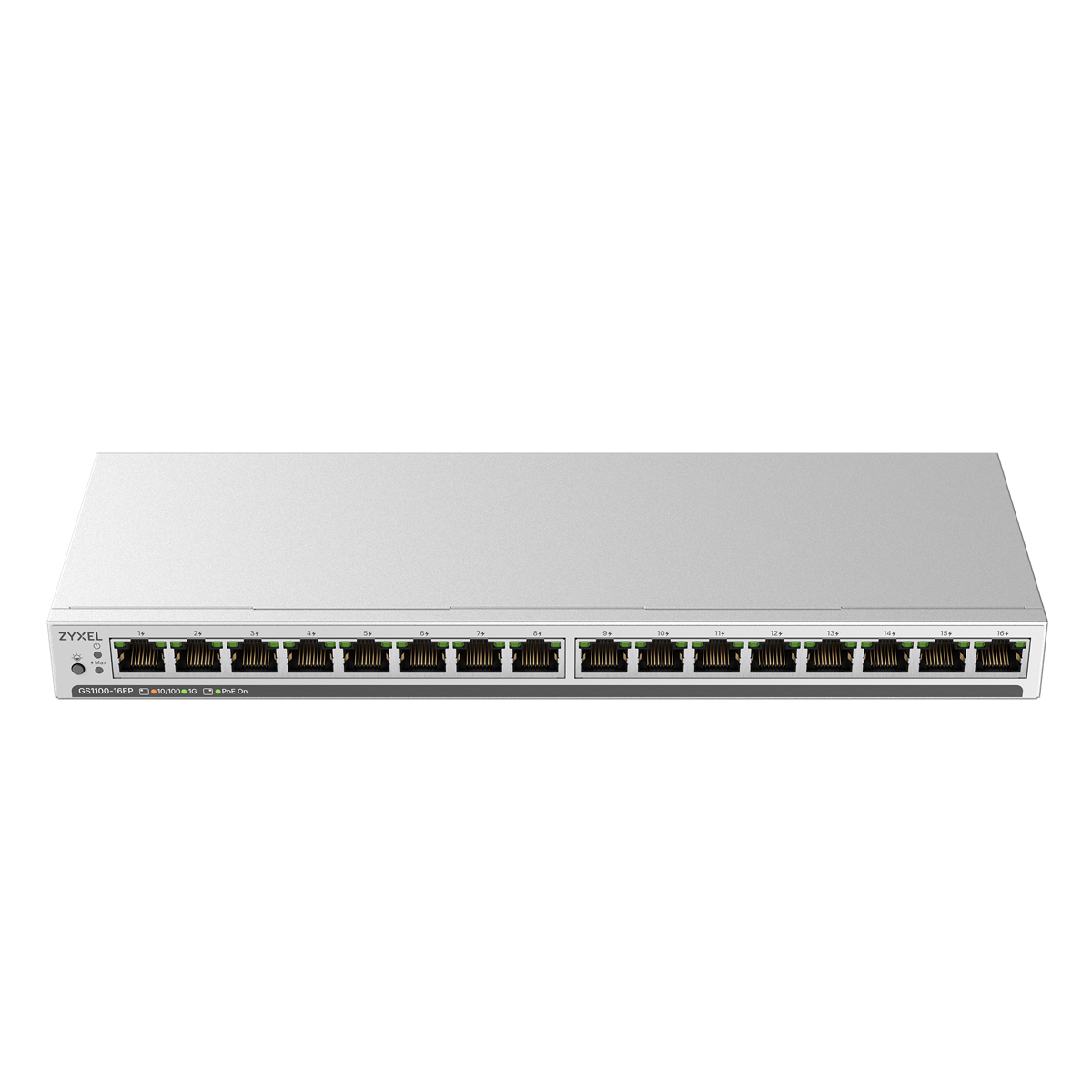 Zyxel GS1100-16EP Unmanaged Switch 16-Port, 16x Gigabit Ethernet (PoE+, bis zu 135W)