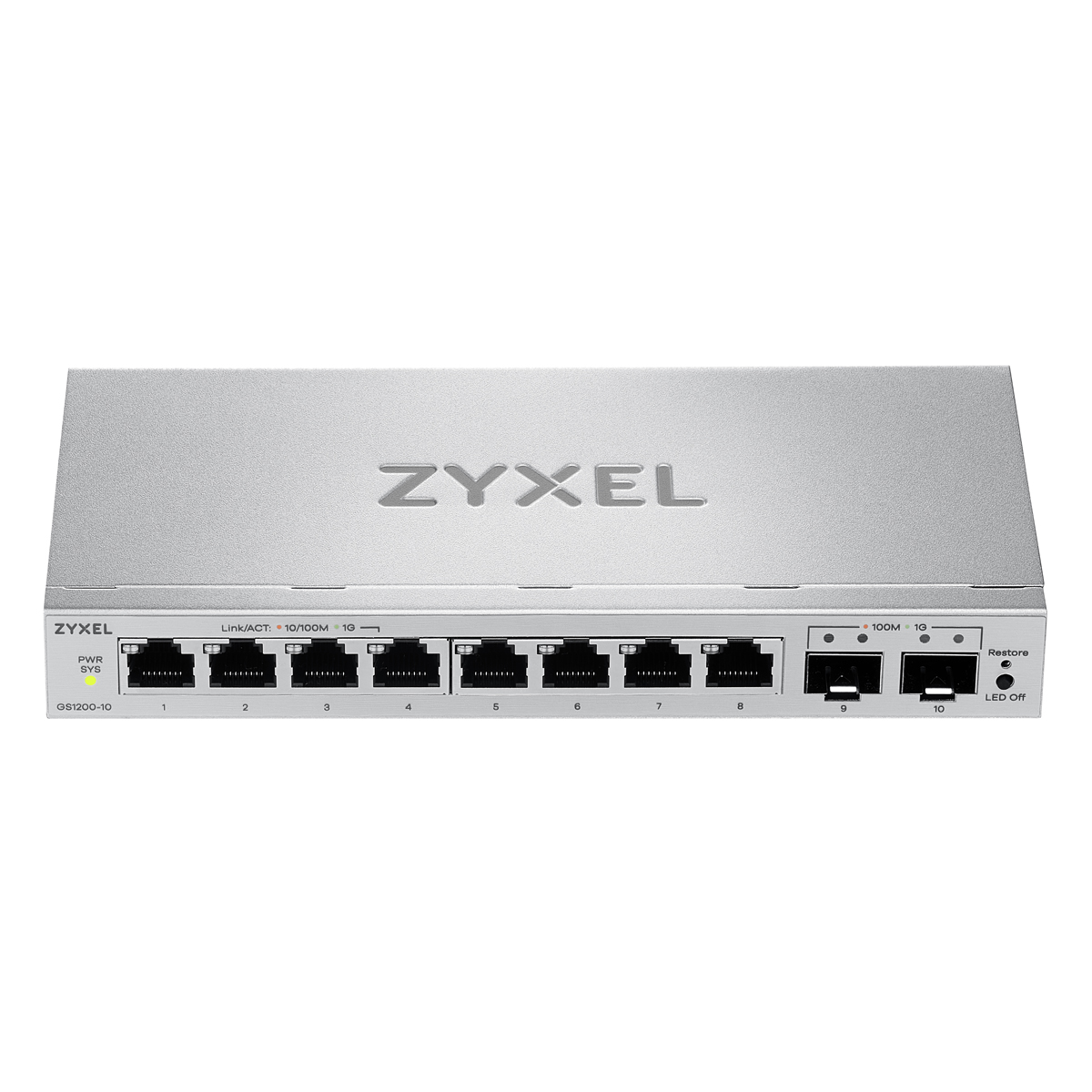 Zyxel GS1200-10v3 Smart Managed Switch 8x Gigabit Ethernet, 2x 1G SFP