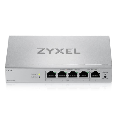 Zyxel GS1200-5HPv3 Smart Managed Switch 5x Gigabit Ethernet (4x PoE+, max. 68W)