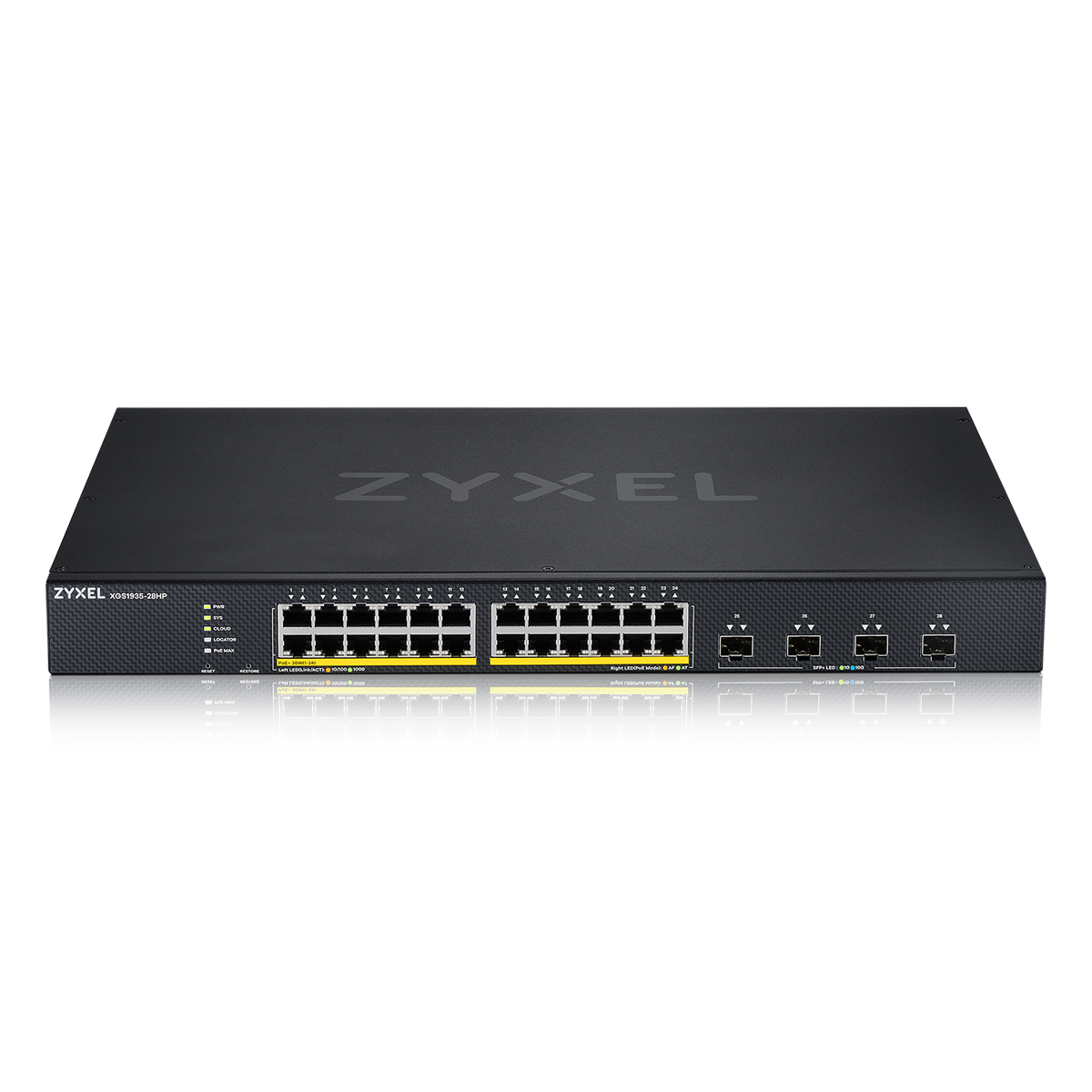 Zyxel XGS1935-28HP Smart Managed Switch 24x Gigabit Ethernet (PoE+), 4x 10 Gigabit SFP+