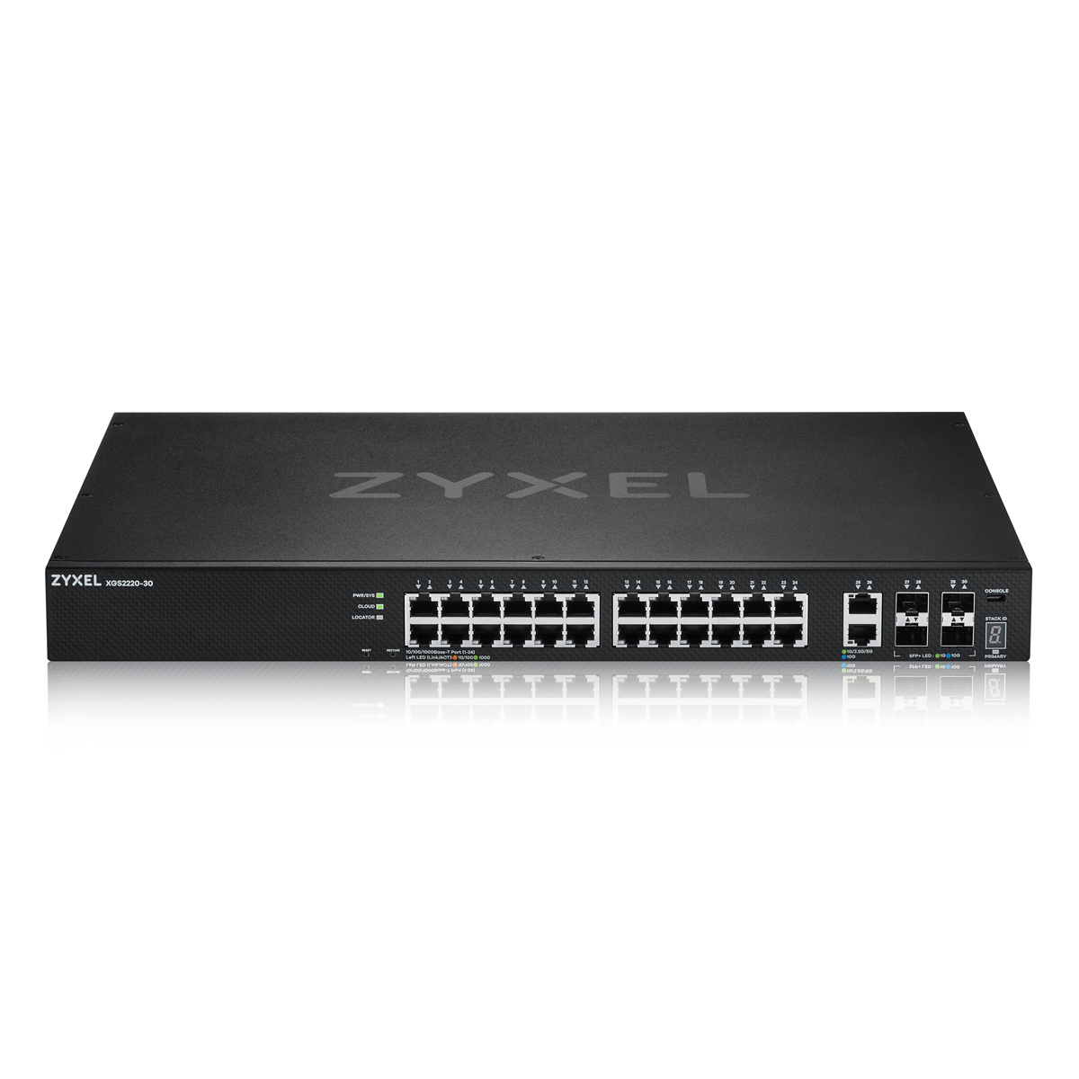 Zyxel XGS2220-30 Managed Switch 24x Gigabit Ethernet, 2x 10G Ethernet, 4x 10G SFP+