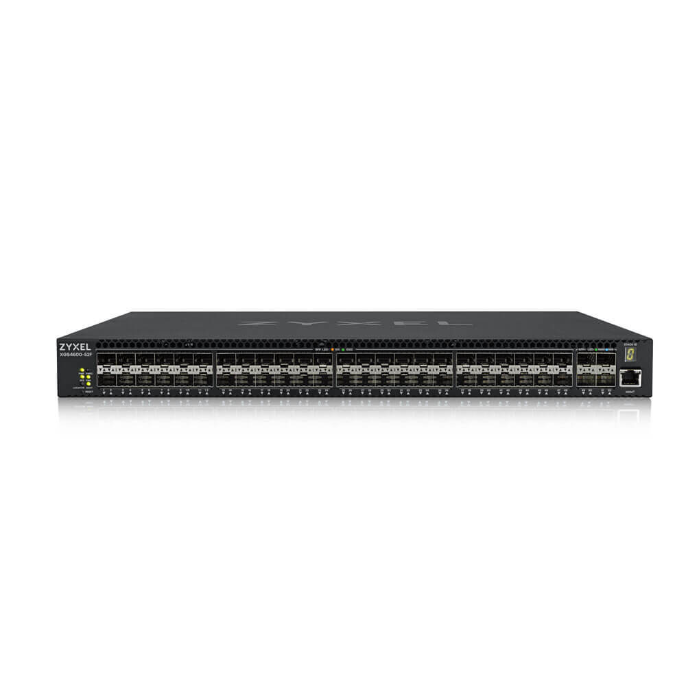 Zyxel XGS4600-52F Gigabit 52-Port Managed Glasfaser Switch (48 SFP, 4x SFP+, Auto-MDI/MDIX)